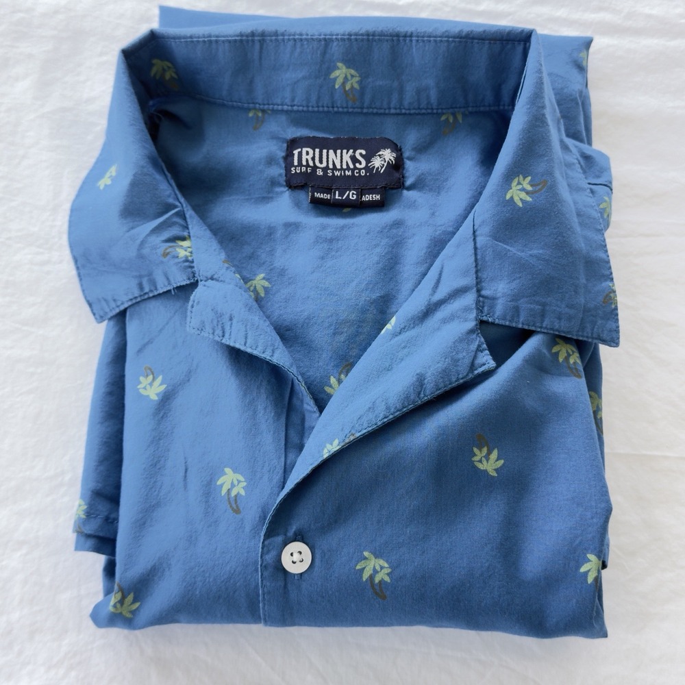 Trunks Surf & Swim Co Men's SS Floral Hawaiian Shirt Button‎ Up Beachwear  XL